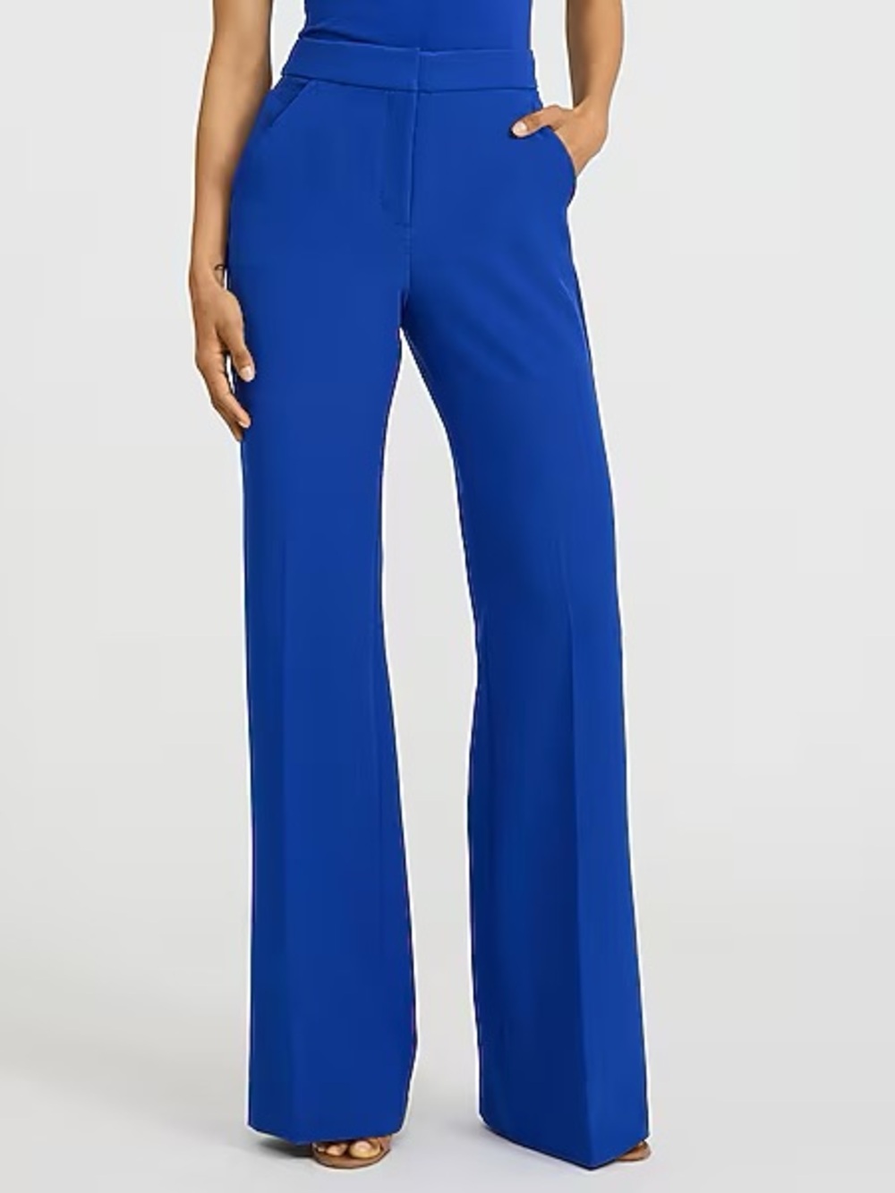 NWT Express Editor Studio Stretch Twill High Waisted Flare Trouser
